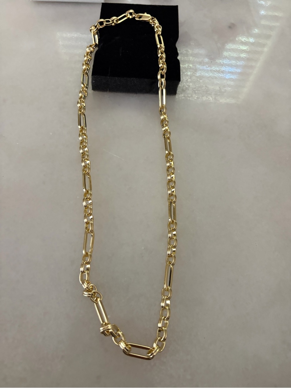 Gold toned link Chain Necklace - Elegant Women's Jewelry